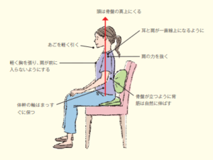 腰痛対策の姿勢